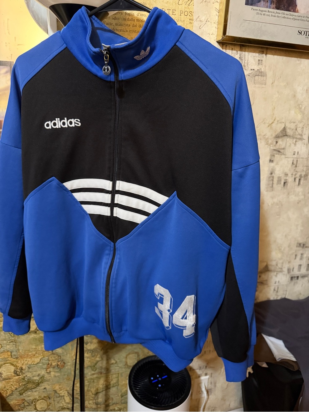 Vintage Rare Adidas blue track jacket Size M #athleisure